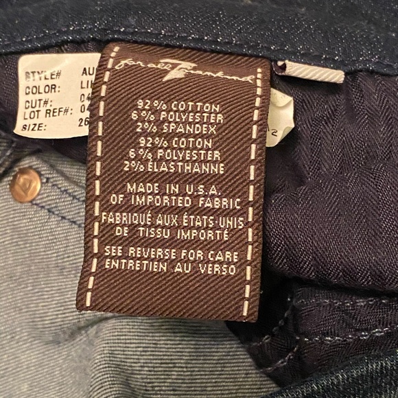 Seven for all Mankind Womens Jeans Size 26 Boot Cu - Picture 5 of 6